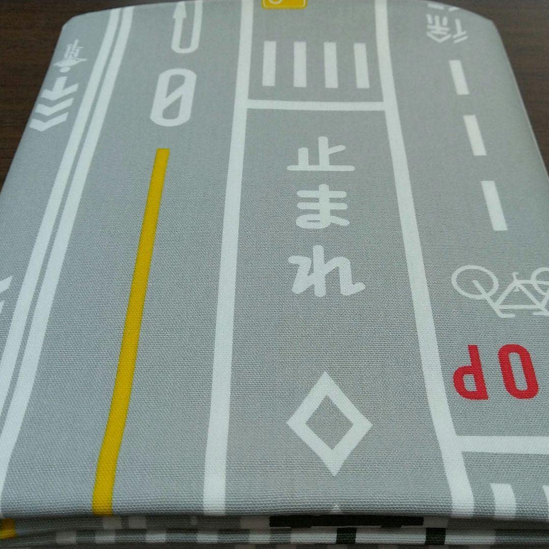 Amazon.co.jp: 生地 布 道路柄(ライトグレー) 線路柄 入園入学用品